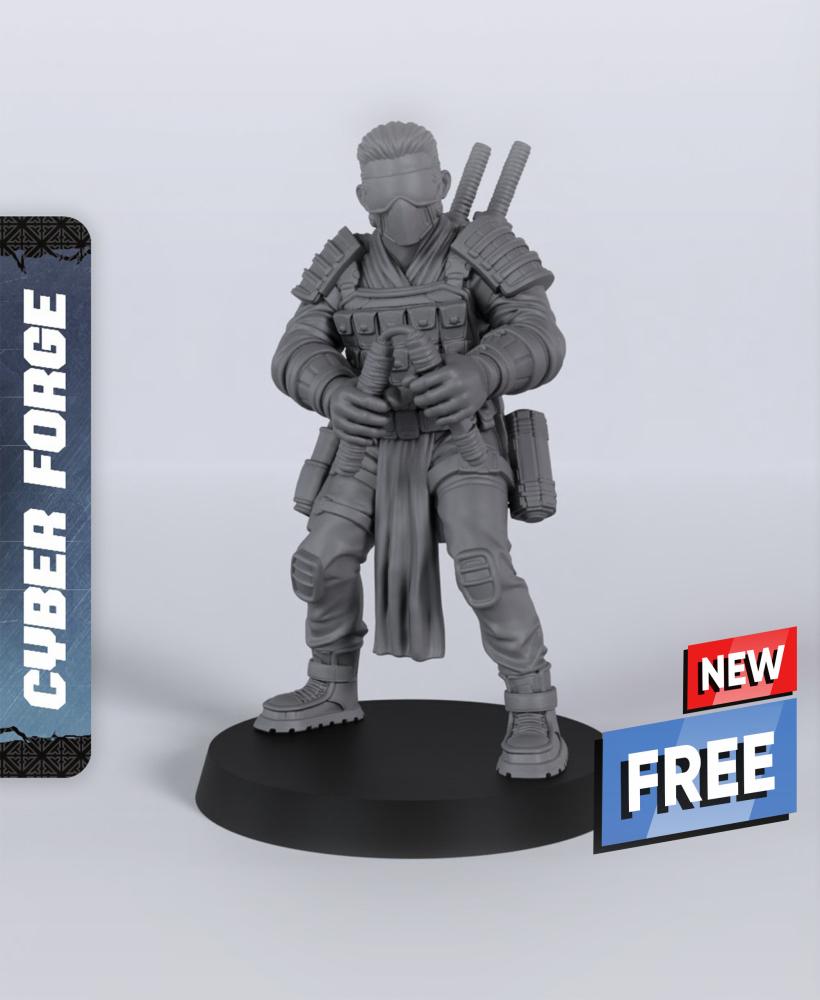 Yakuza Melee Goon A - With Free Cyberpunk Warhammer - 40k Sci-Fi Gift Ideas for RPG and Wargamers 3d model