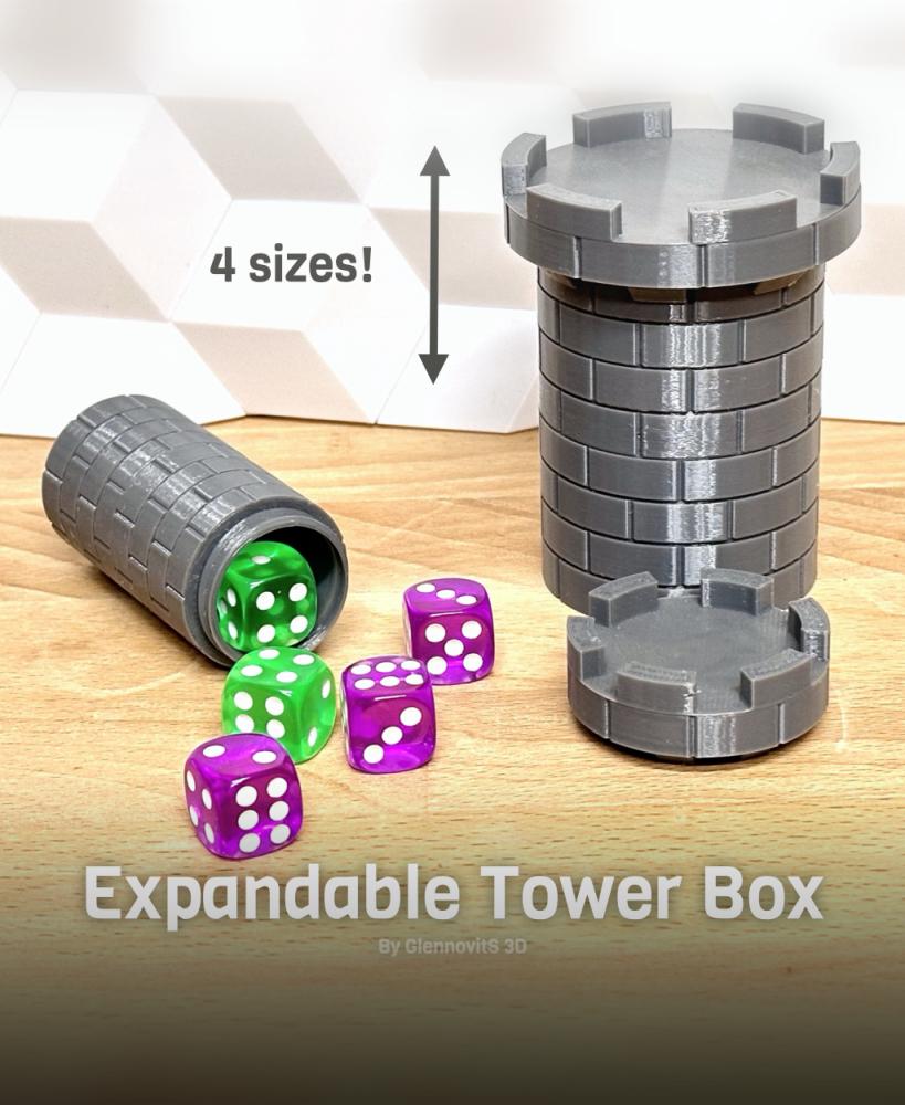 Expandable Tower Box (Multiple sizes available!) 3d model