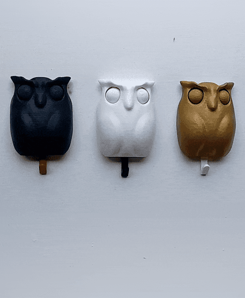 Owl - Wall Key Holder 3d model