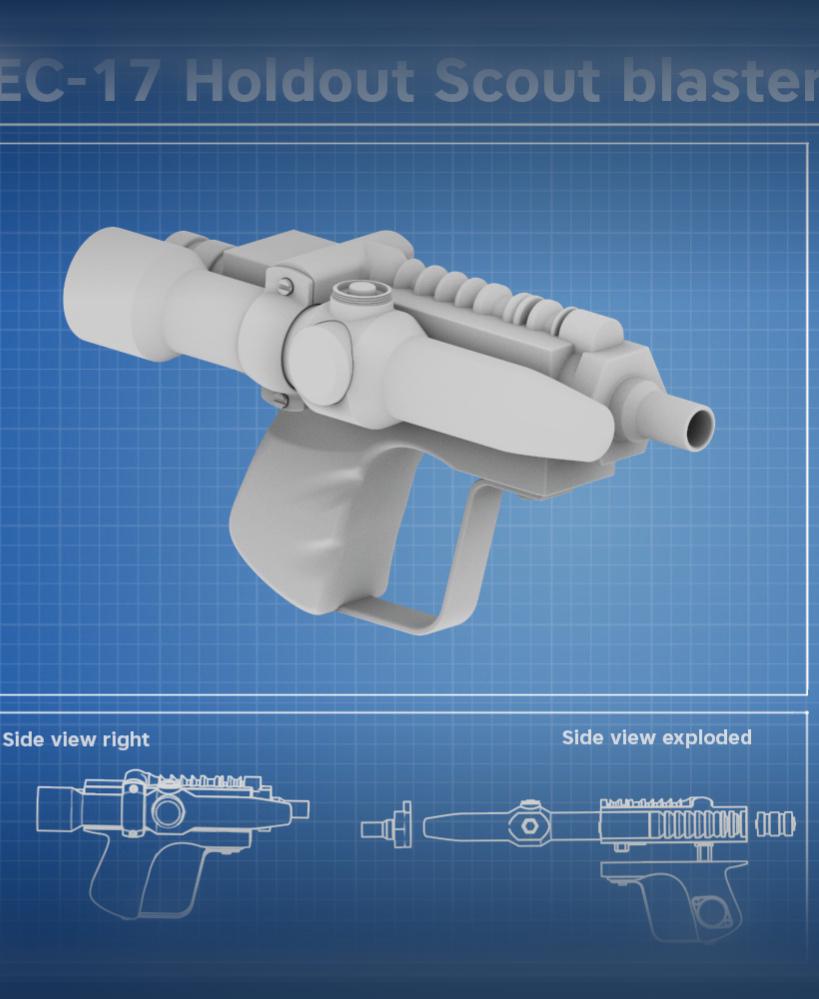 EC-17 Holdout Scout blaster 3d model