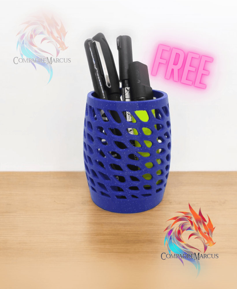 Voronoi pen holder / Easy print / 3mf included 3d model