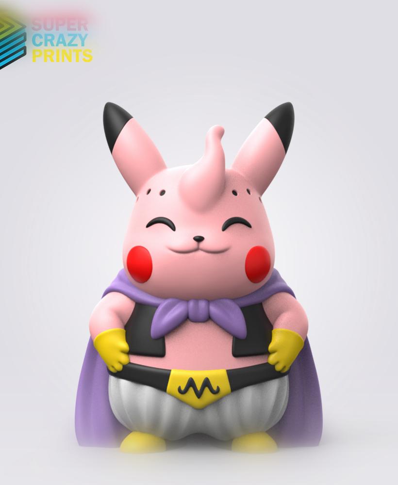 Pikachu MajinBuu (Easy Print No Supports) 3d model