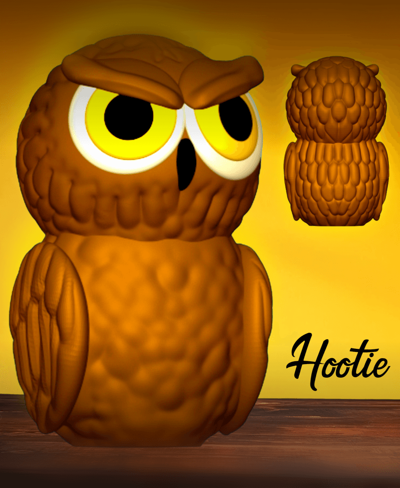 Hootie the Halloween Owl Figurine 3d model