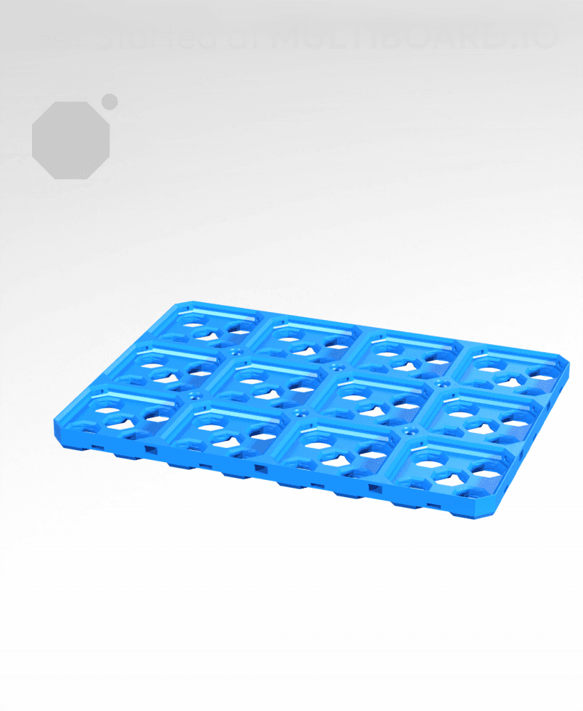 4x3 - Multibin Base Plate 3d model