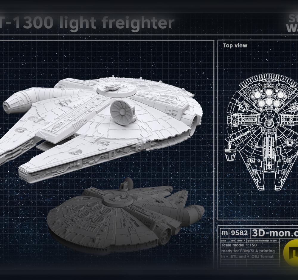 YT-1300 light freighter 3d model