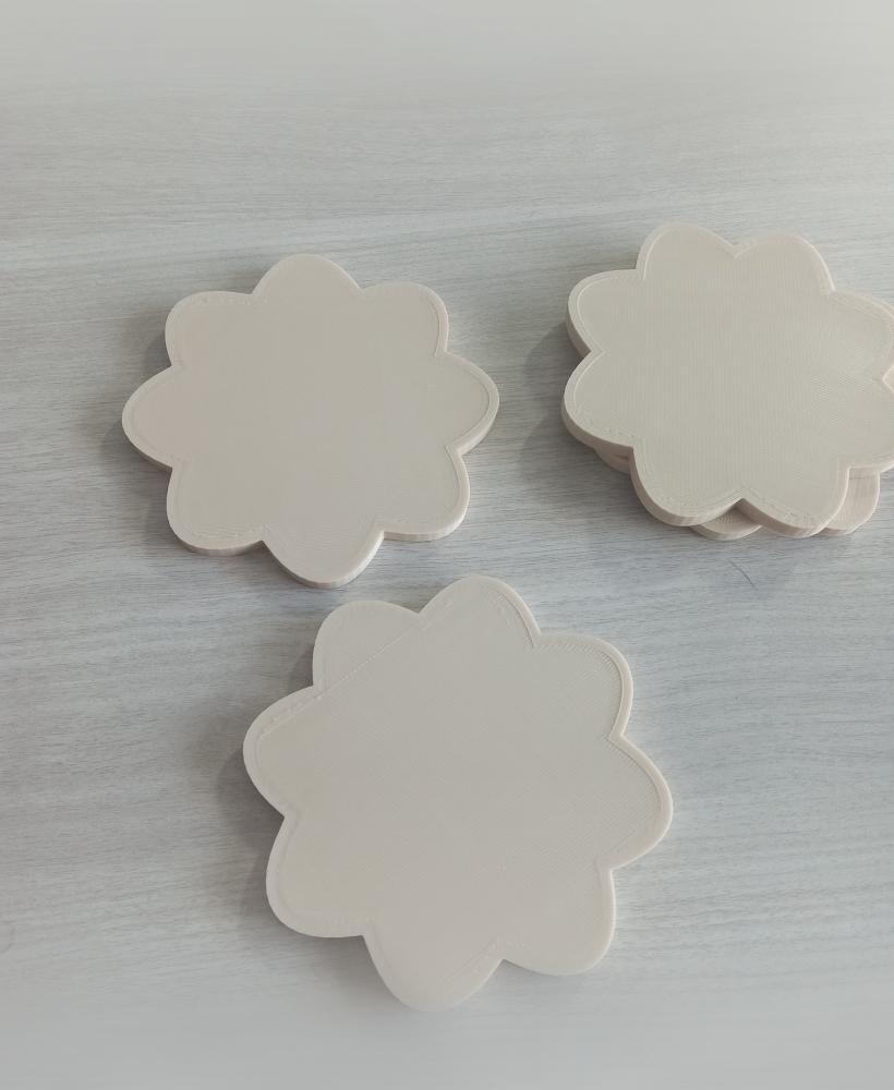 Flower coasters version 1 3d model