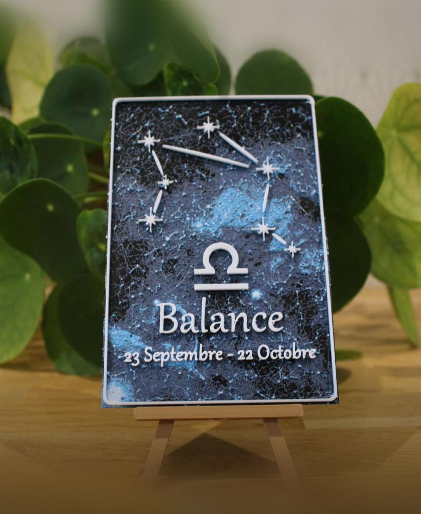 Astro Card - Libra - French and English version 3d model