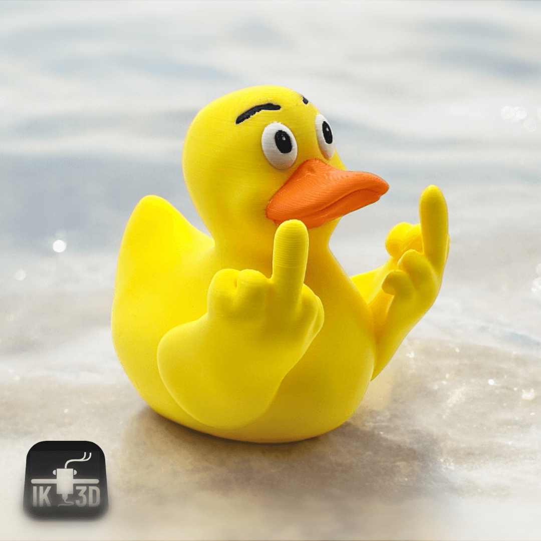 Rubber Duck Double Middlefinger / 3MF Included / No Supports 3d model