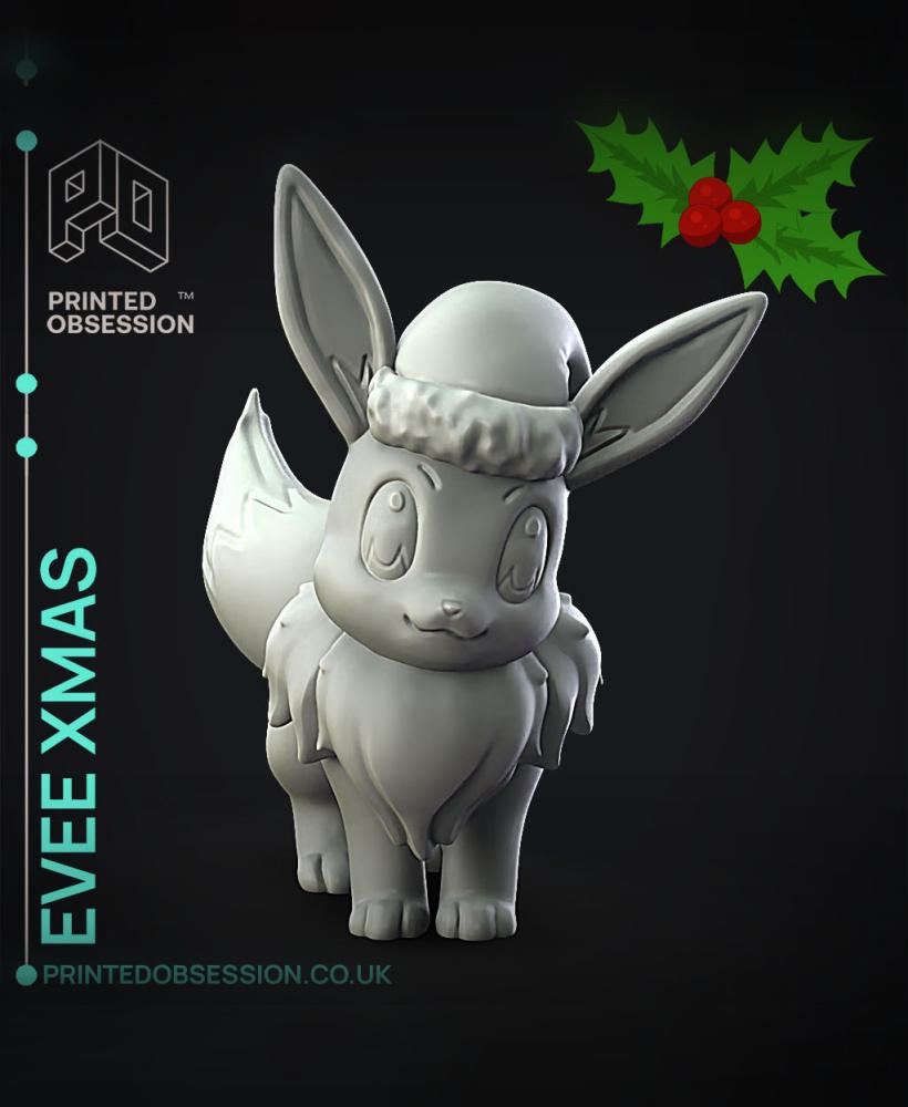 Evee xmas - Pokemon - Fan Art 3d model