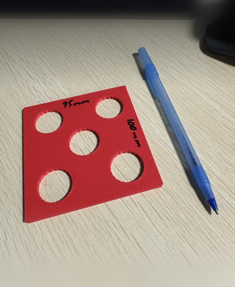 95mm x 100mm Template 3d model