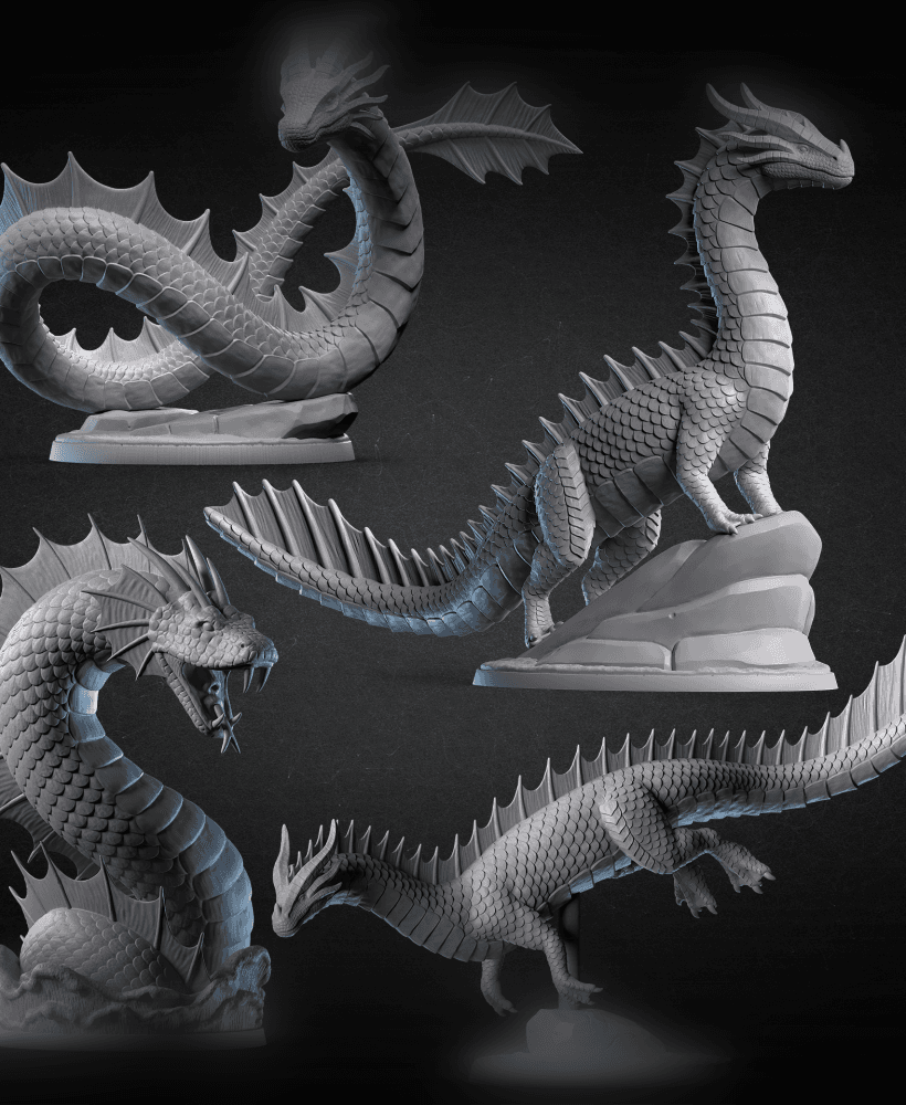 Sea Dragons 3d model