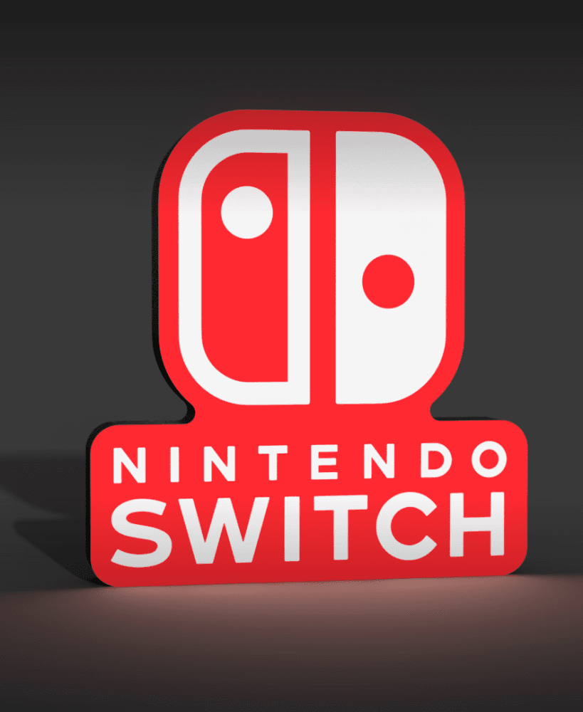 Nintendo Switch Logo Lightbox LED Lamp 3d model