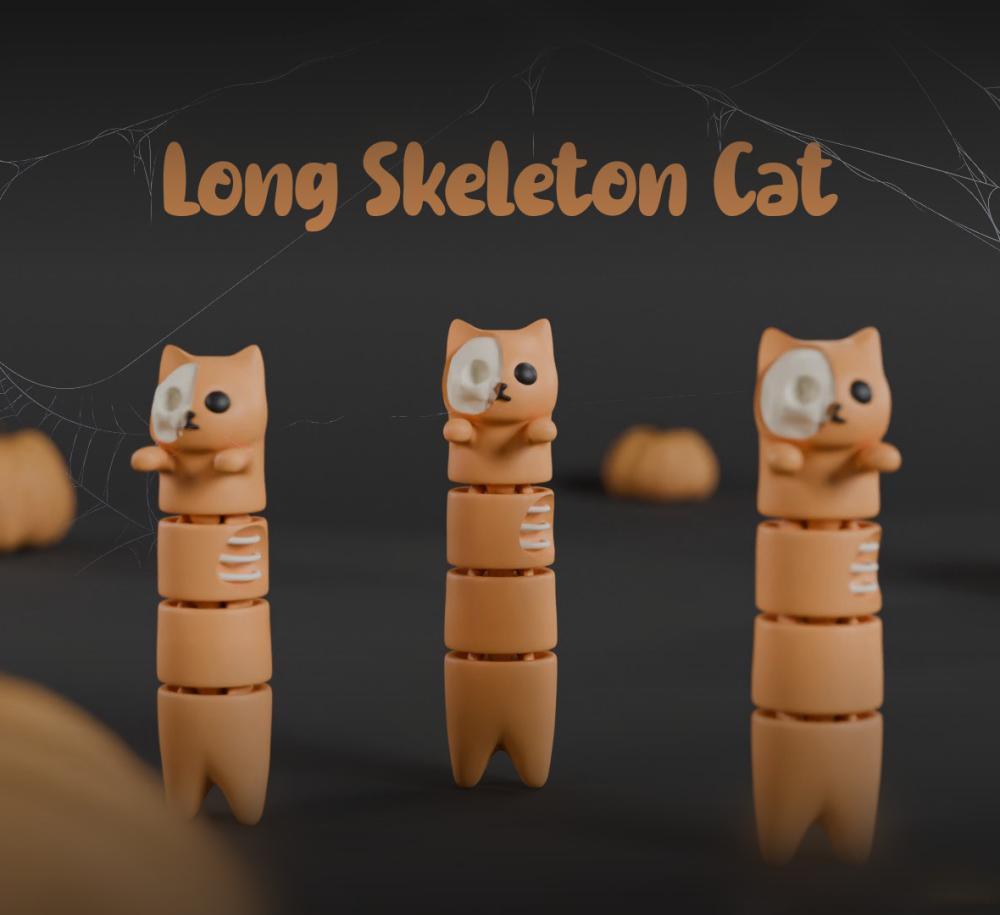 Flexi Long Skeleton Cat  3d model