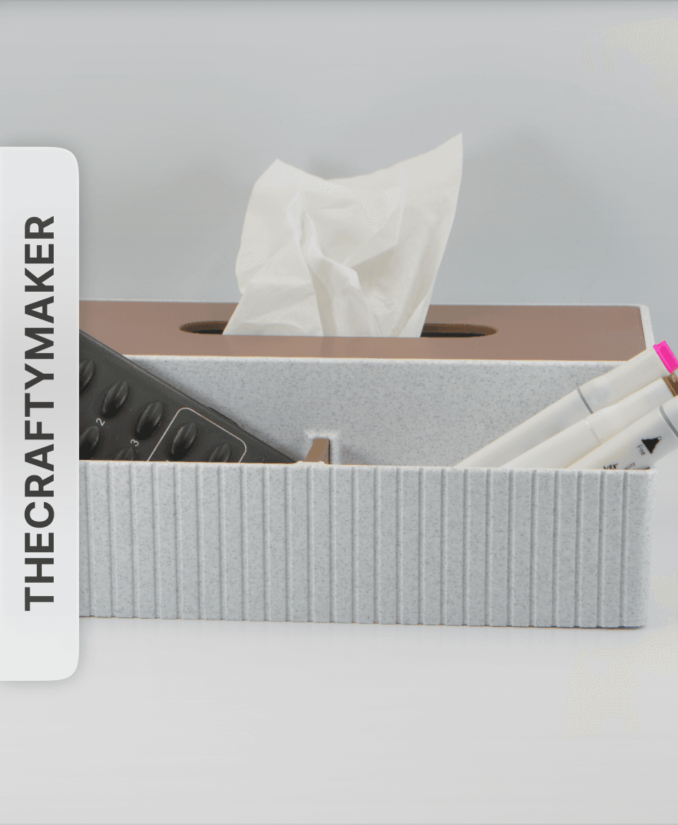 Striped Tissue Box Organizer by TheCraftyMaker 3d model