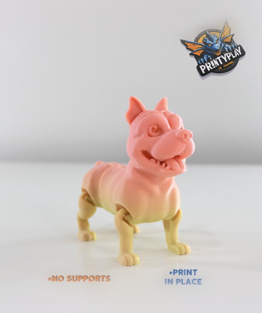 Cute  Flexi American Bully 3d model