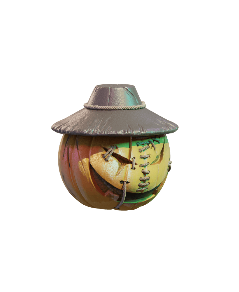 Scarecrow Pumpkin Head 3d model