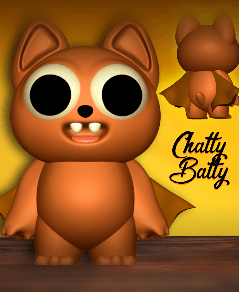 Chatty Batty the Halloween Bat  3d model