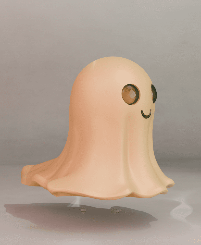 Cute Octopus Ghost 3d model