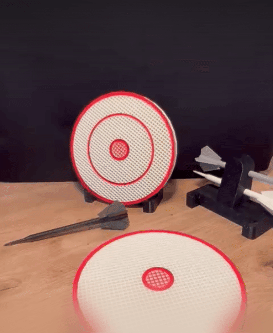 PORTABLE DARTBOARD WITH DARTS 3d model