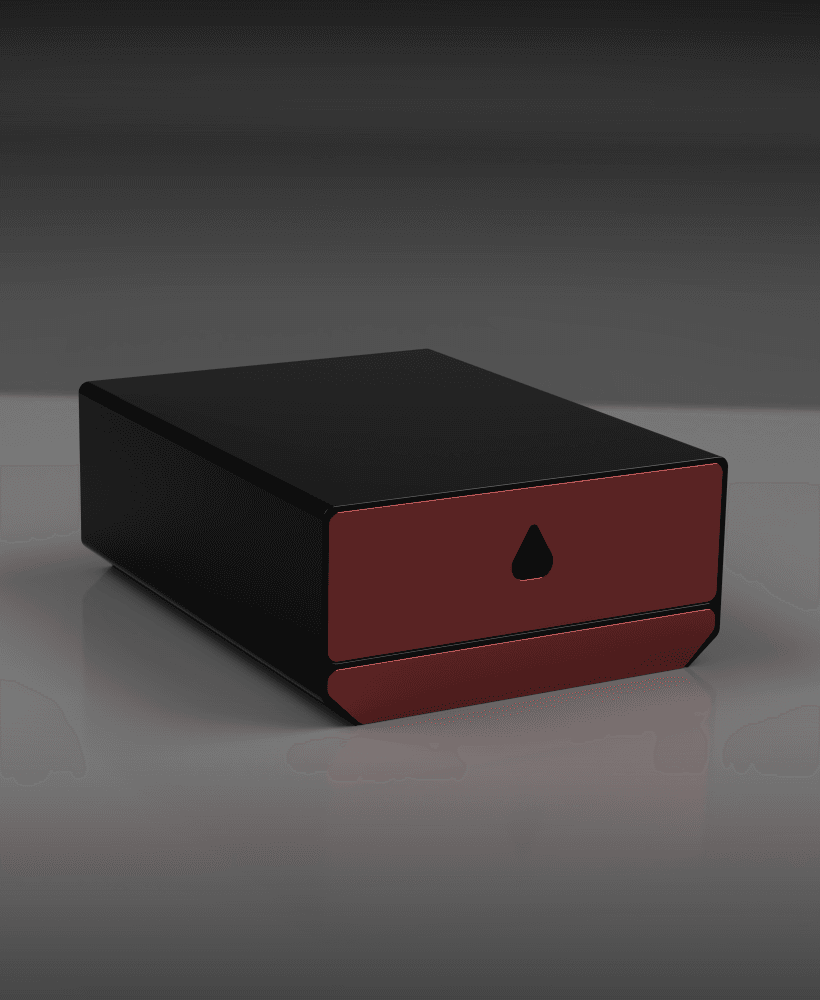 Under Desk Storage Drawer - Two Drawer 3d model