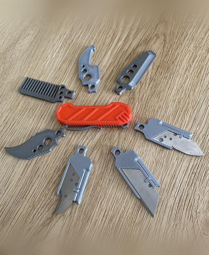 FOLDX Basic Kit - Customizable Foldable Multi-Tool  3d model