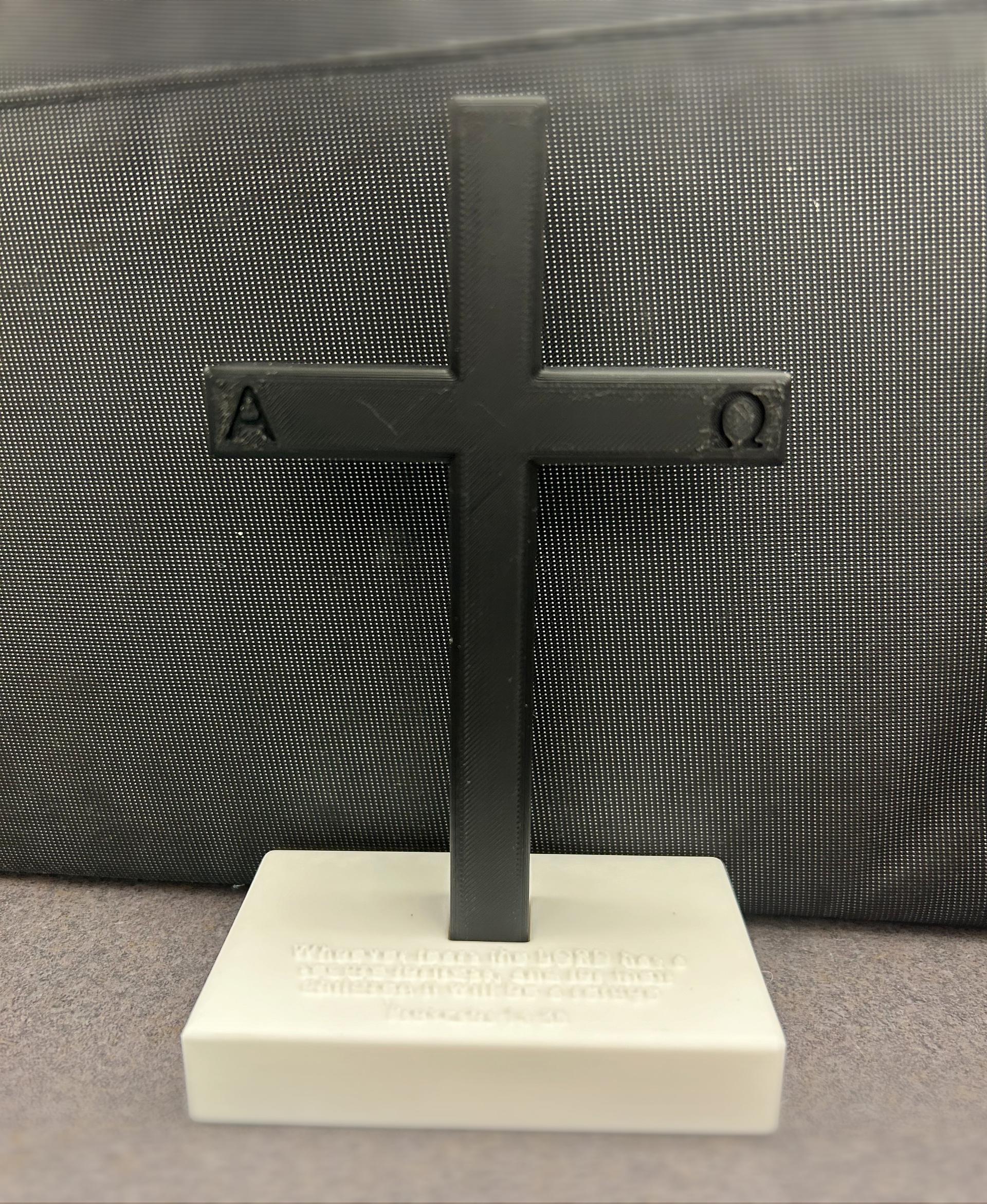 Alpha and Omega Cross with Base 3d model