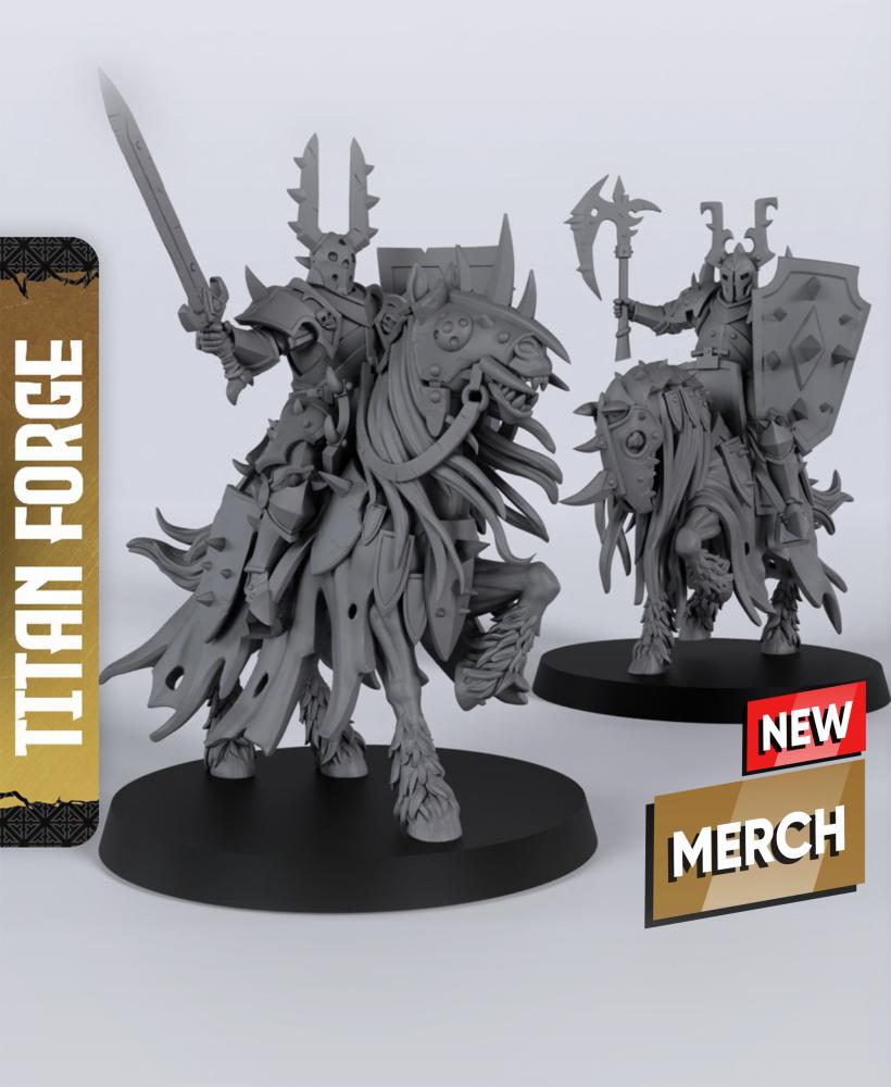 Mor-Zhal Knight Riders - With Free Dragon Warhammer - 5e DnD Inspired for RPG and Wargamers 3d model