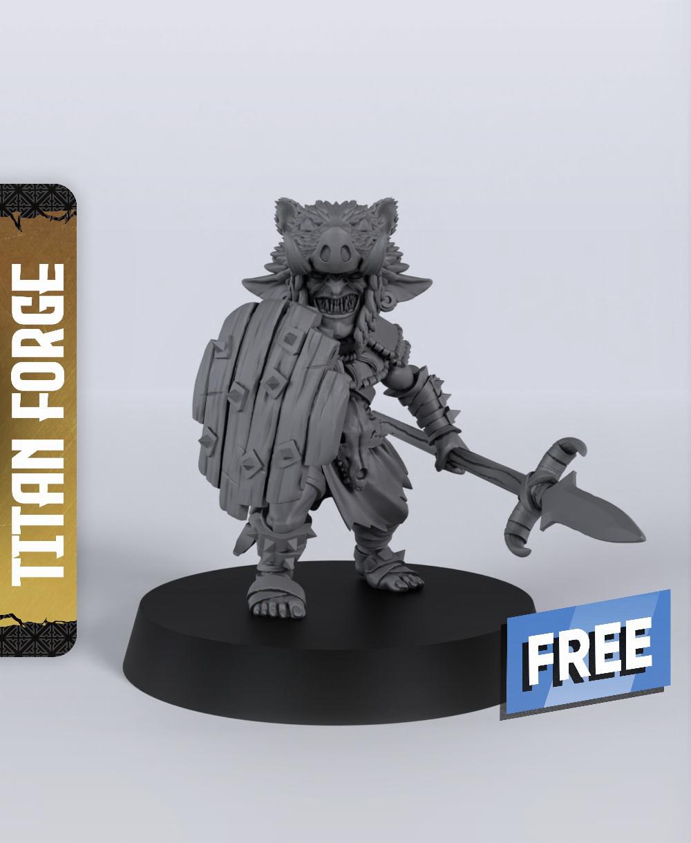 Goblin Guard - With Free Dragon Warhammer - 5e DnD Inspired for RPG and Wargamers 3d model