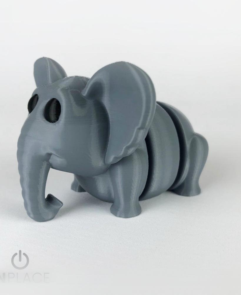 Cute Elephant Articulated(dark eyes version) 3d model