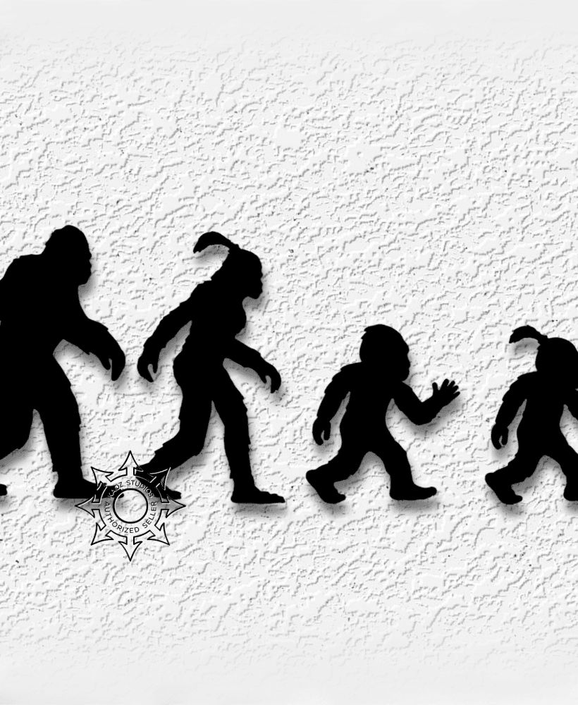 Sasquatch Family wall art Big Foot decor yeti decoration 3d model