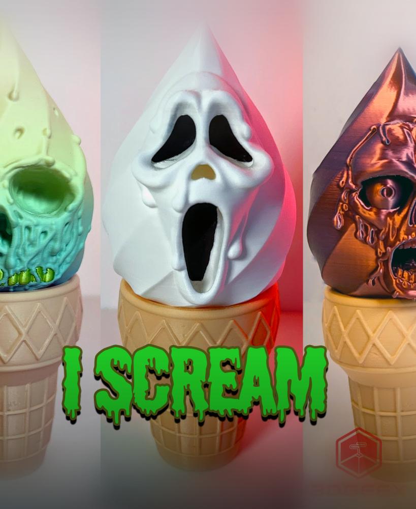 I Scream: Skull, Zombie & Ghostface 3d model