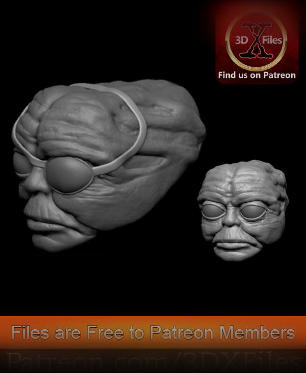 Prune Face Head Sculpt - Star Wars 1/6 Scale - Hottoys 1:6 - Star Wars Black Series- 3D File 3d model