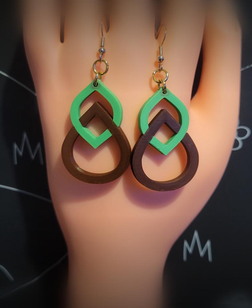 Boho Chic Earrings 3d model