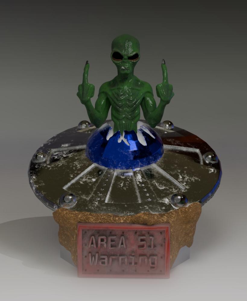 Alien bust  3d model