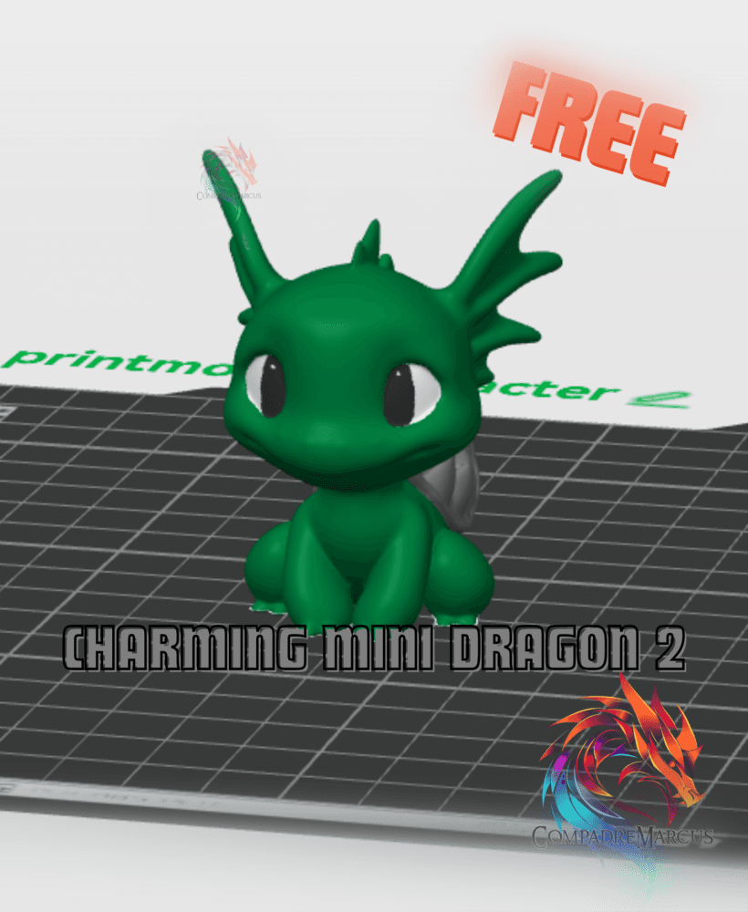 Charming Mini Dragon 2 / 3mf included 3d model