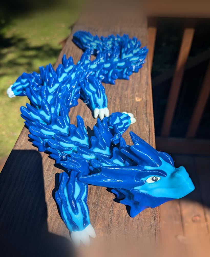 Tsunami Dragon - Articulated Dragon  - Bambu Multicolor & STL 3d model