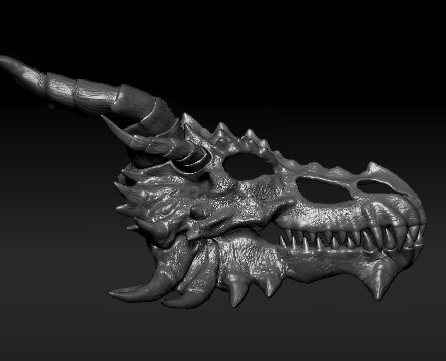 Dragon skull 3 3d model