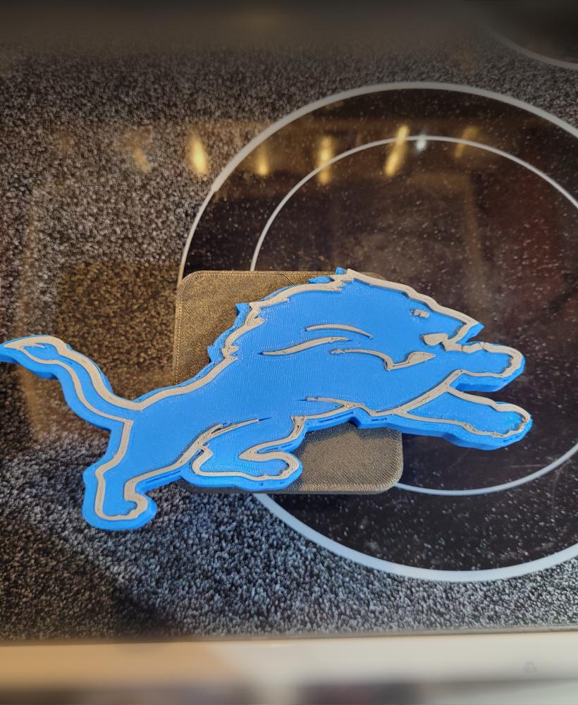 Detroit lions tow hitch insert 3d model