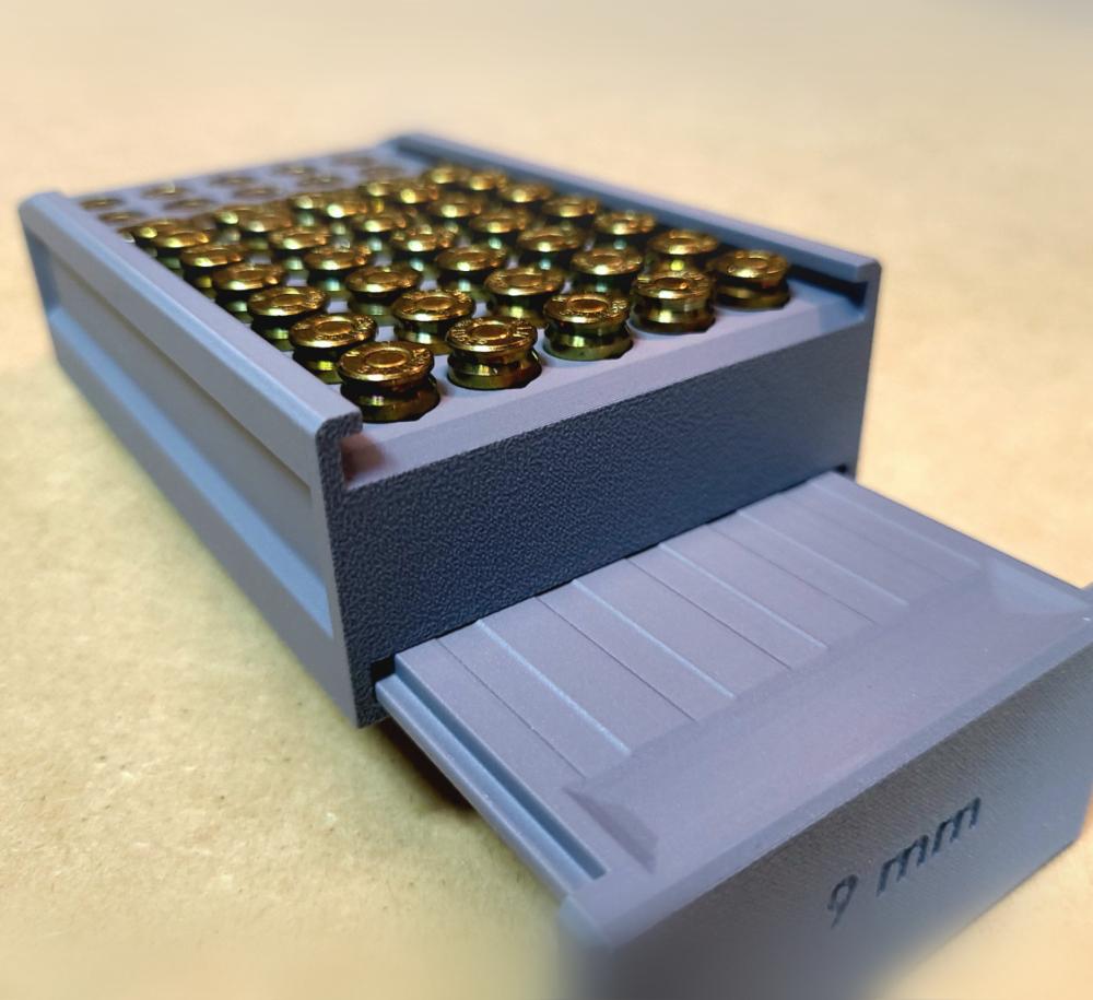 9mm Ammunition Storage Case 3d model