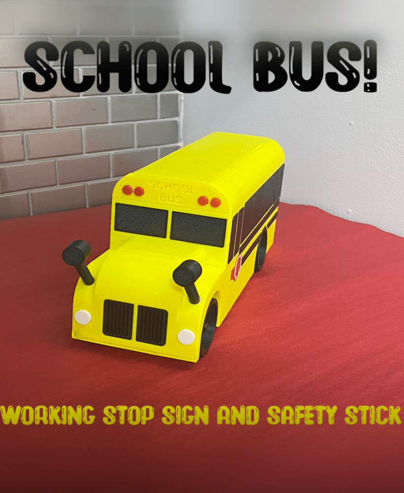 Fully Working School Bus **No AMS** 3d model