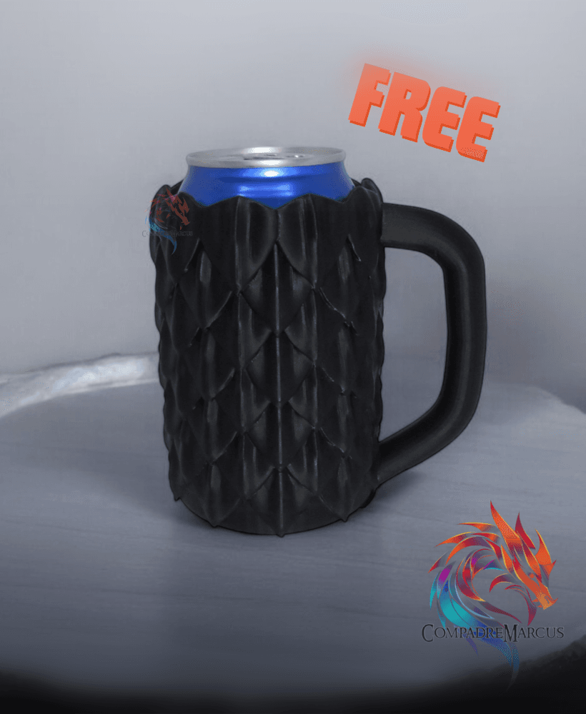 Dragon Scales Soda Can Jug / Easy print / 3mf included 3d model