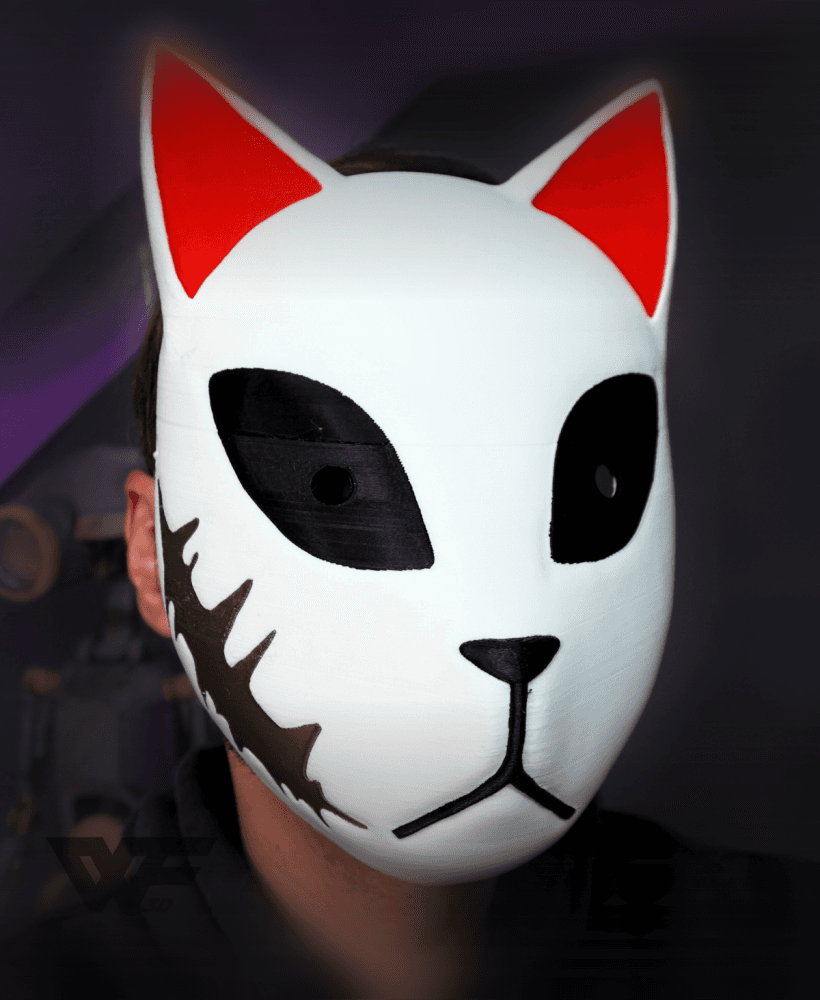 Sabito-inspired Kitsune Demon Slayer mask  3d model