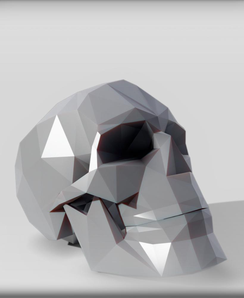 Low Poly Skull 3D Model 3d model