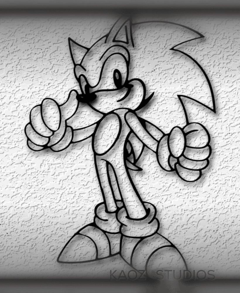 Sonic the Hedgehog wall art  3d model