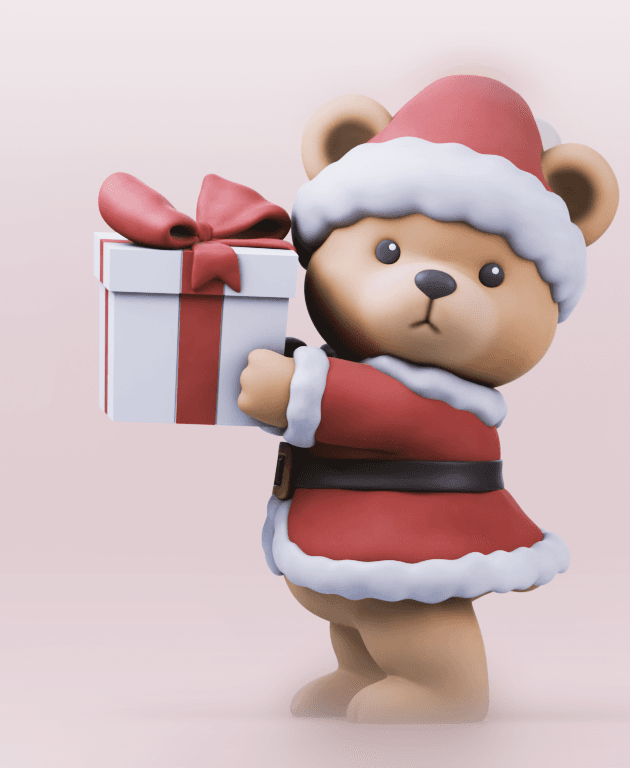 Christmas Teddy Bear 3d model