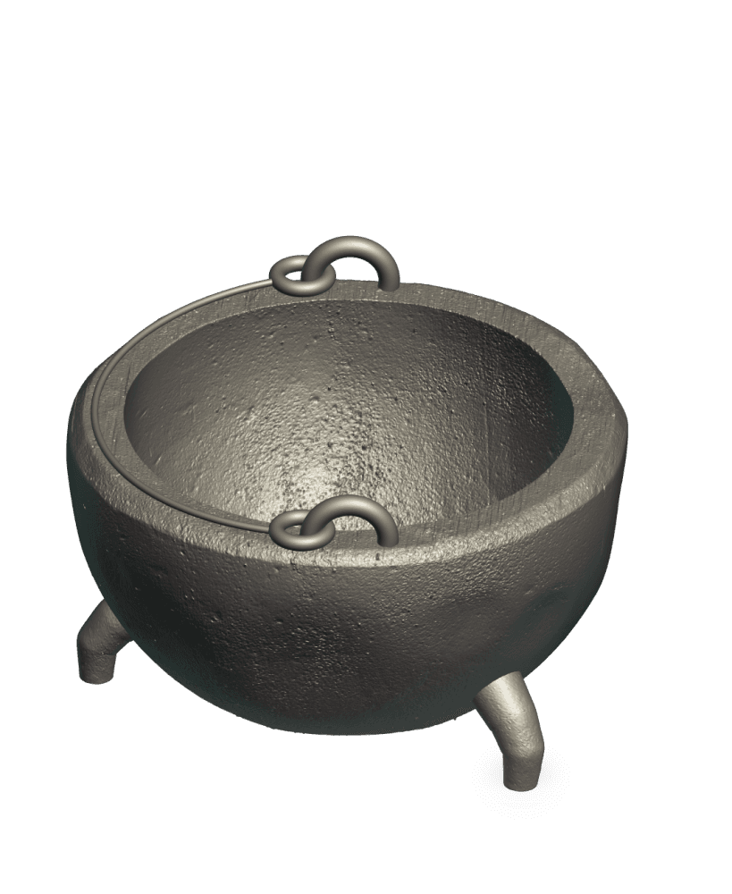 Old busted cauldron 3d model