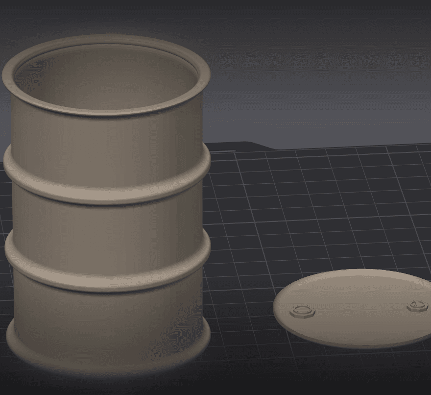 Steel Drum Open Lid.STL 3d model