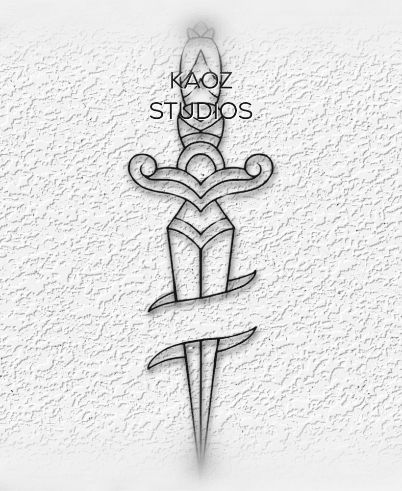 dagger wall art fantasy decor 3d model