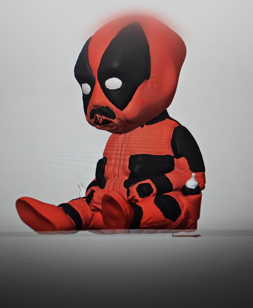 Baby Deadpool 3D Print File | Multicolor 3D (SUPPORTLESS) 3d model