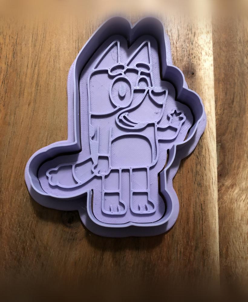 Bluey Cookie Cutters and Stamps 3d model